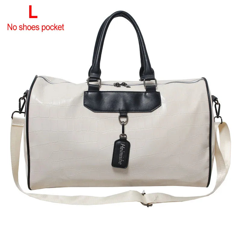 Classy Silver Gym Bag with Bag Tag