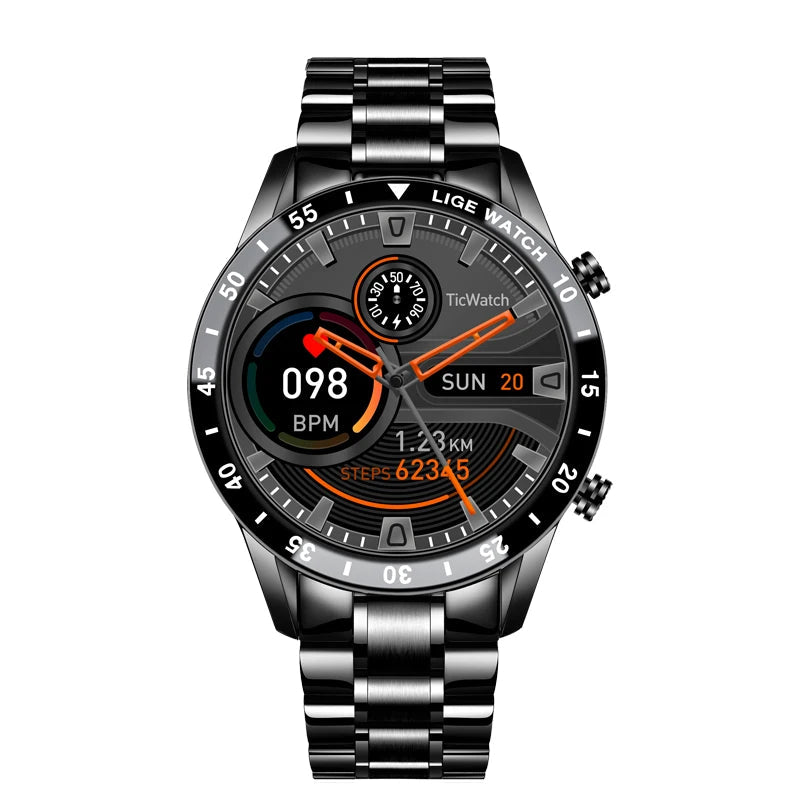 Touch Screen Stainless Steel Smart Watch