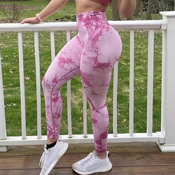 Breathable Seamless Tie Dye Leggings