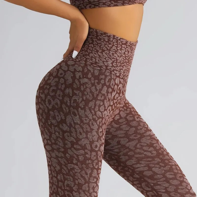 Leopard Print Seamless Yoga Leggings