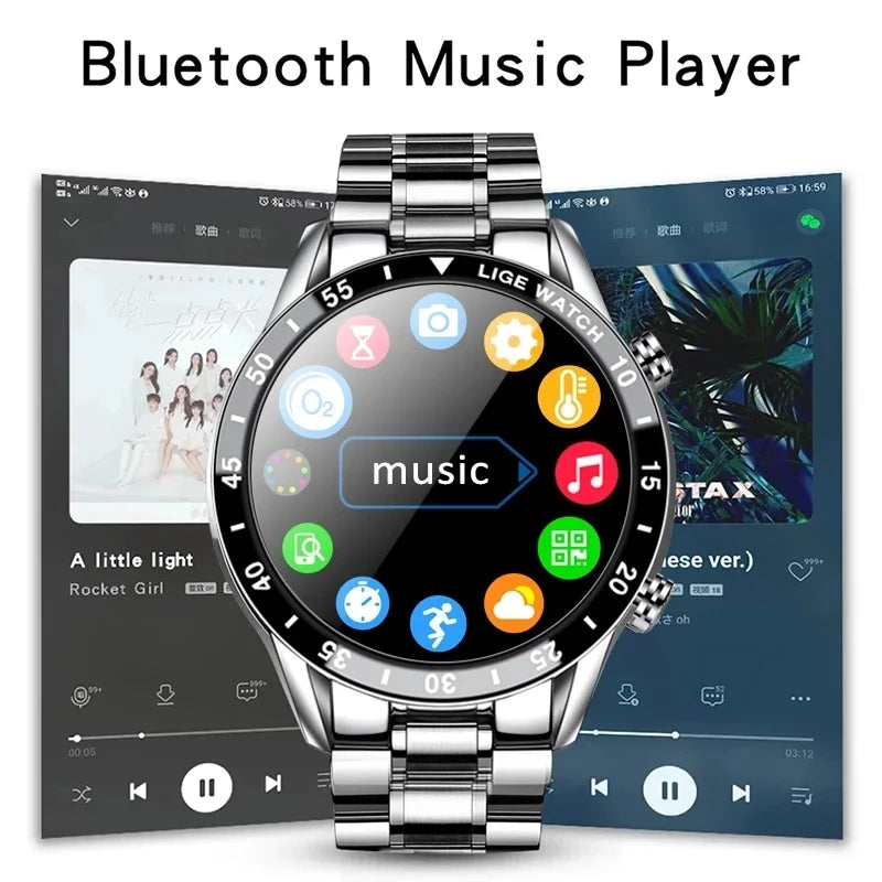 Touch Screen Stainless Steel Smart Watch